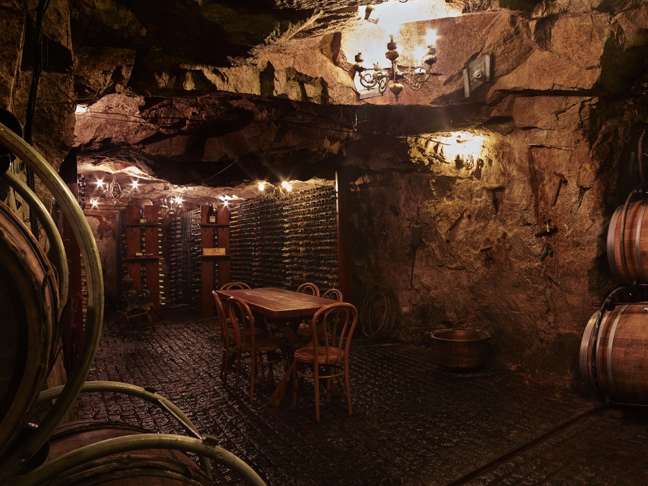 Inside underground cave
