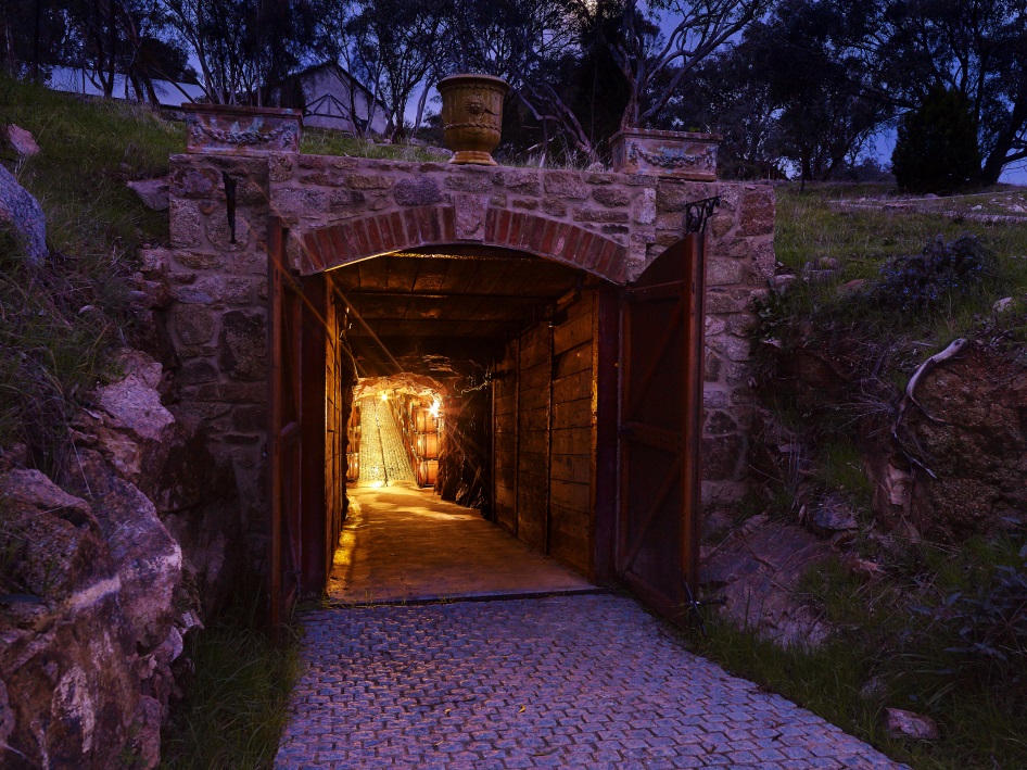 Entering underground cave